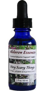 Aldaron Essences Very Scary Things flower essence blend for fearful anxious dogs